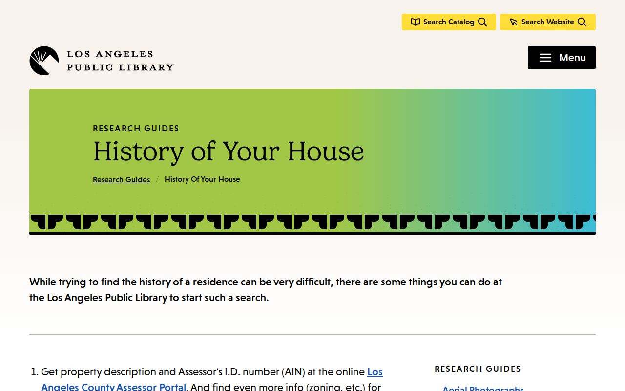 West Hollywood city directory, LAPL house history guide