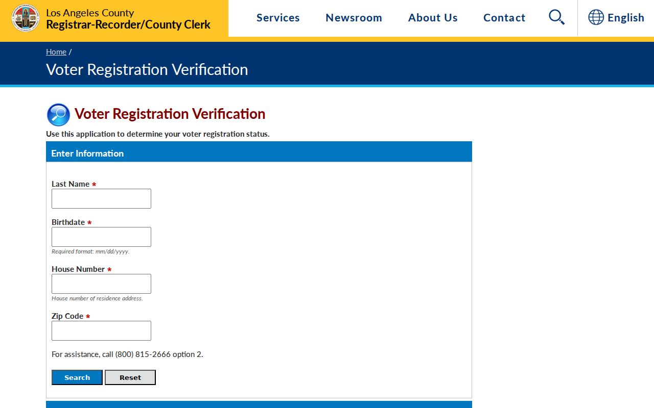 West Hollywood residents directory, LA County voter status lookup