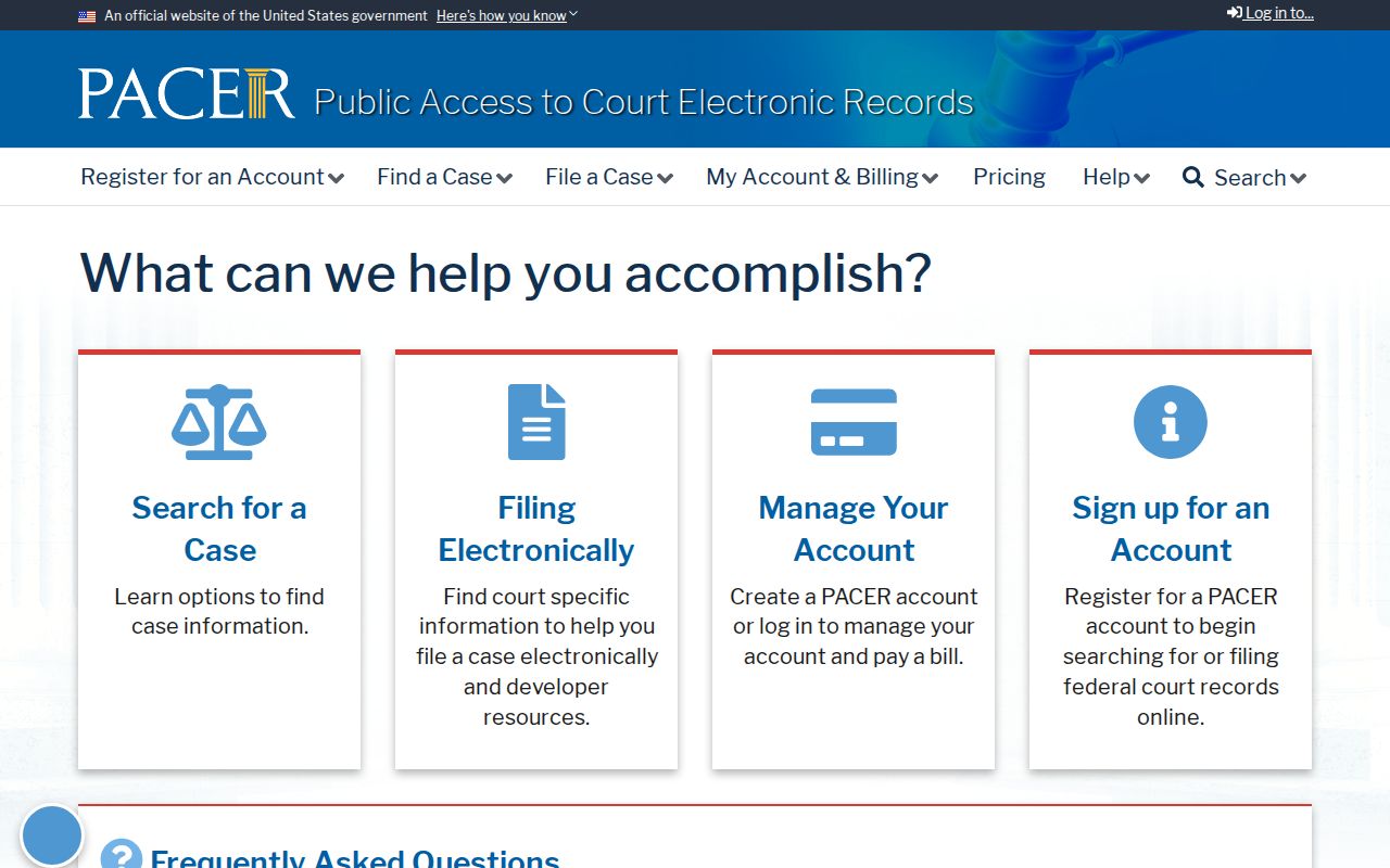 West Hollywood previous residents, PACER case locator