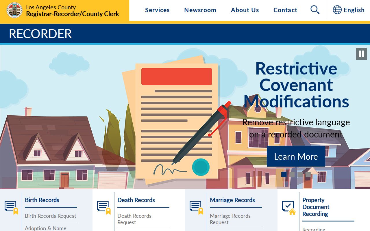 West Hollywood resident lookup, Los Angeles County recorder vital records